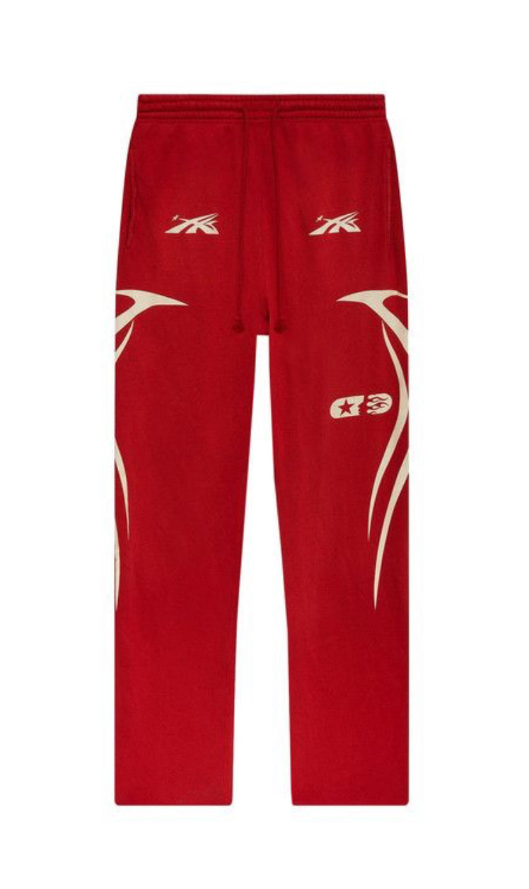 Hellstar Sports Double Hit Logo Sweatpant 'Red'