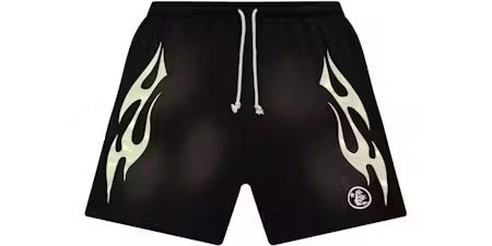 Hellstar sports flame shorts(black)