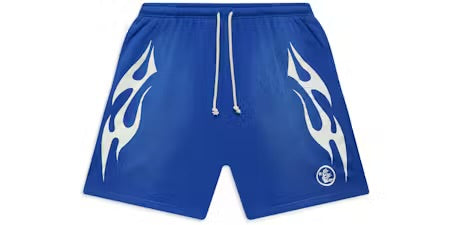 Hellstar sports flame shorts(blue)