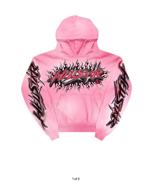 Hellstar brainwashed without brain hoodie pink