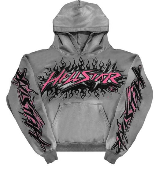 Hellstar brainwashed without brain hoodie grey